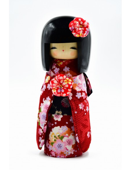 Kokeshi doll - Kyobijin Red S | Japan Primavera